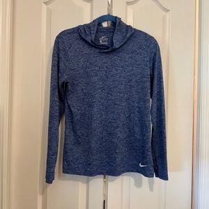 Nike dry fit long sleeve, hooded shirt, size medium